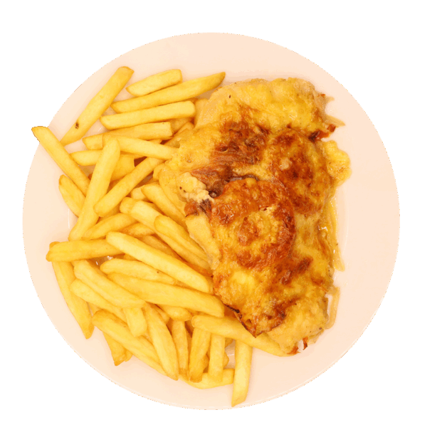 Csirkemell zöldségekkel, sajttal besütve